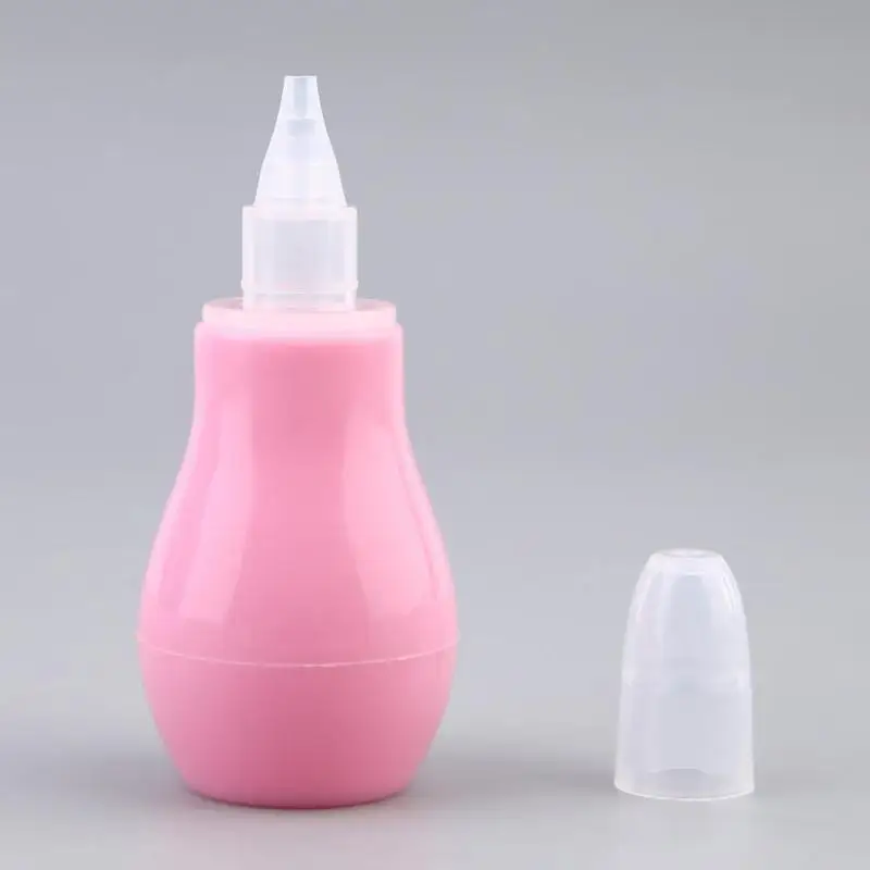 Pink Креативный мягкий силиконовый носовой аспиратор для младенцев, Вакуумный аспиратор с присоской слизи для носа - Цвет: Pink