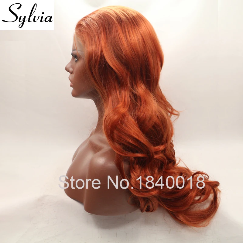 Sylvia 360 # волнистые синтетические кружевные передние парики свободный пробор