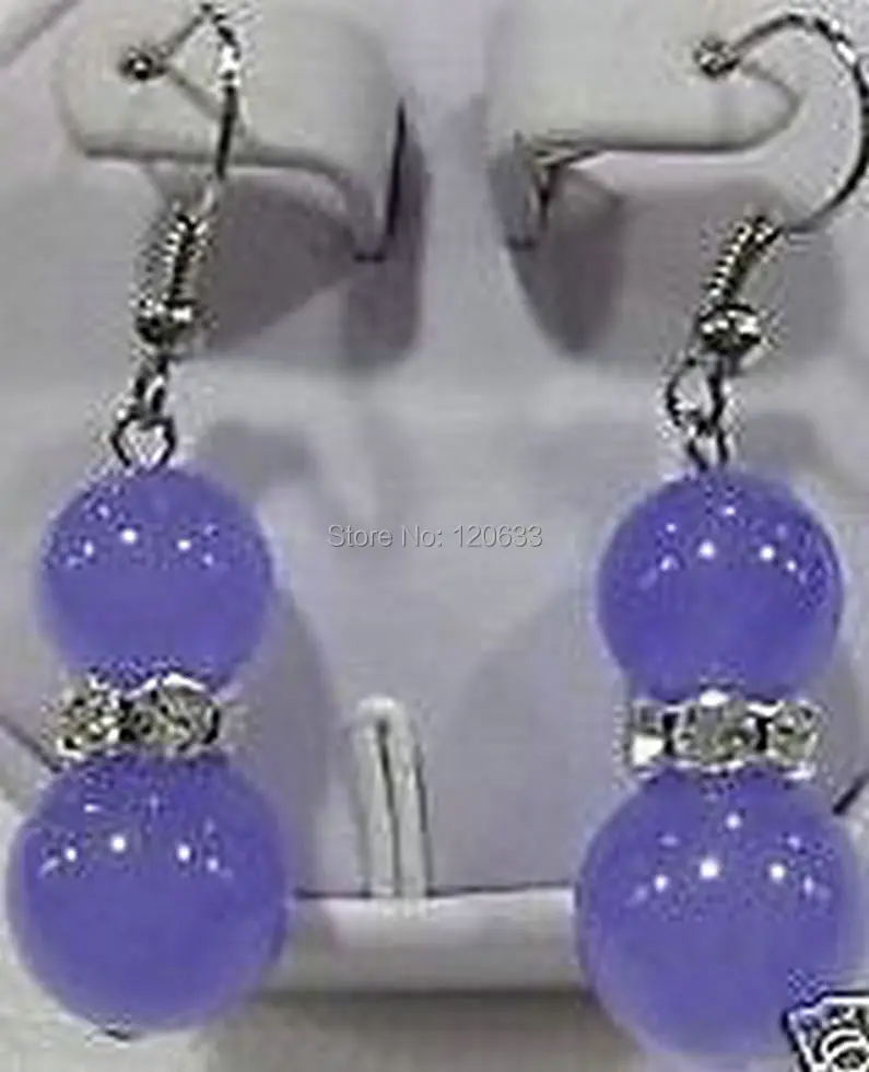 Женские серьги с фиолетовым камнем тибетские украшения из натурального камня 10