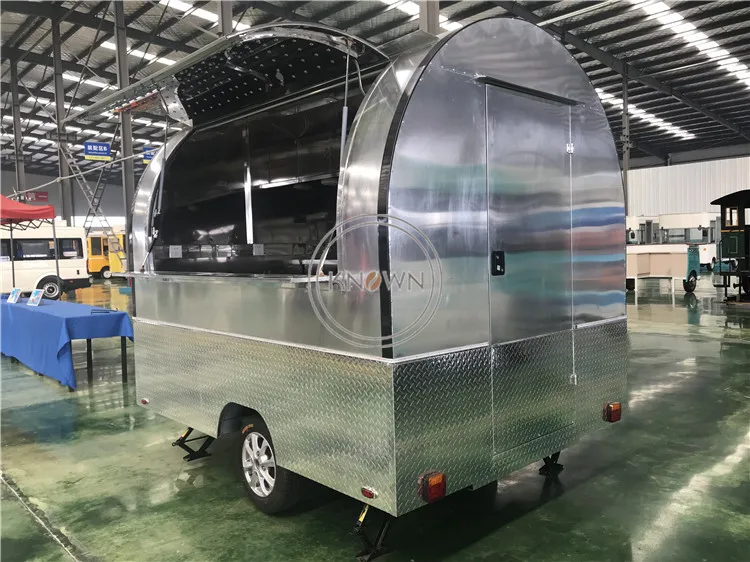 220cm Pure stainless steel street mobile food trailer cart with can be customized for sale | Бытовая техника