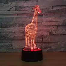 Милый 3d ночник в виде жирафа подарок на день рождения милая 3D