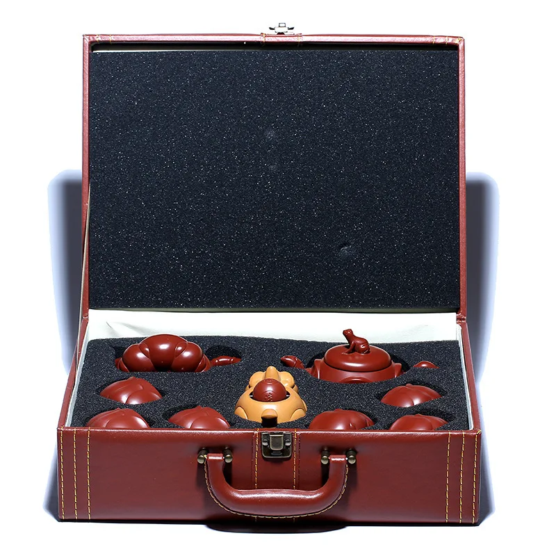 Чайник Yixing Yuanyuan Mine Dahongpao ручная работа чайник из корня лотоса лягушки яркая чашка