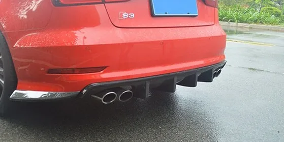 Для Audi A3 S3 RS3 углеродного волокна задний спойлер высокое качество бампера Диффузор спойлер - Цвет: B Style