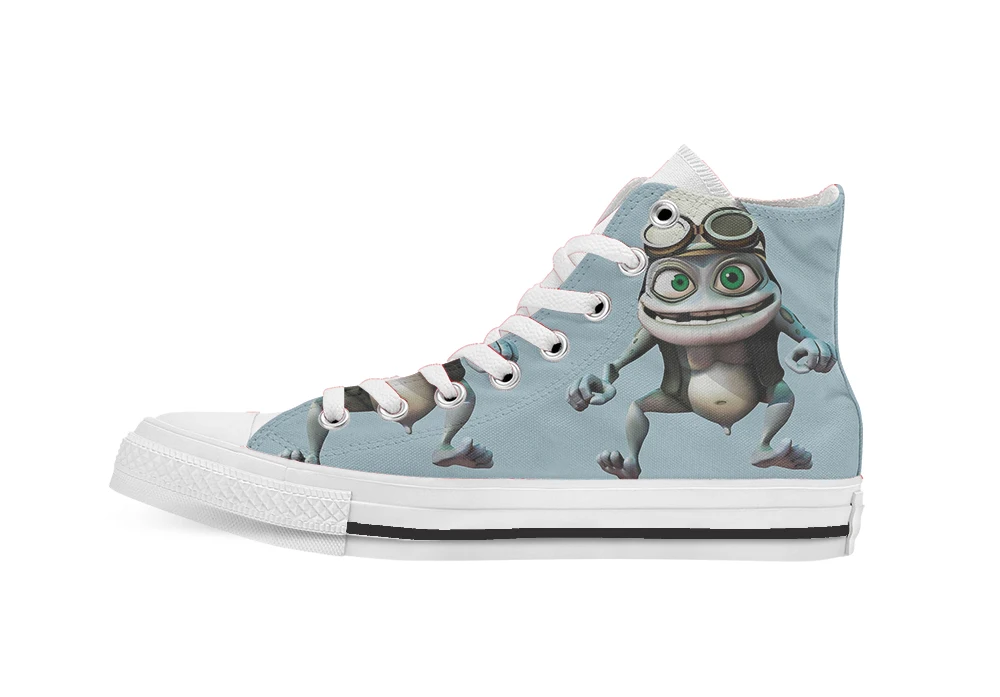 Crazy Frog/дизайнерская парусиновая обувь на заказ повседневная плоской подошве