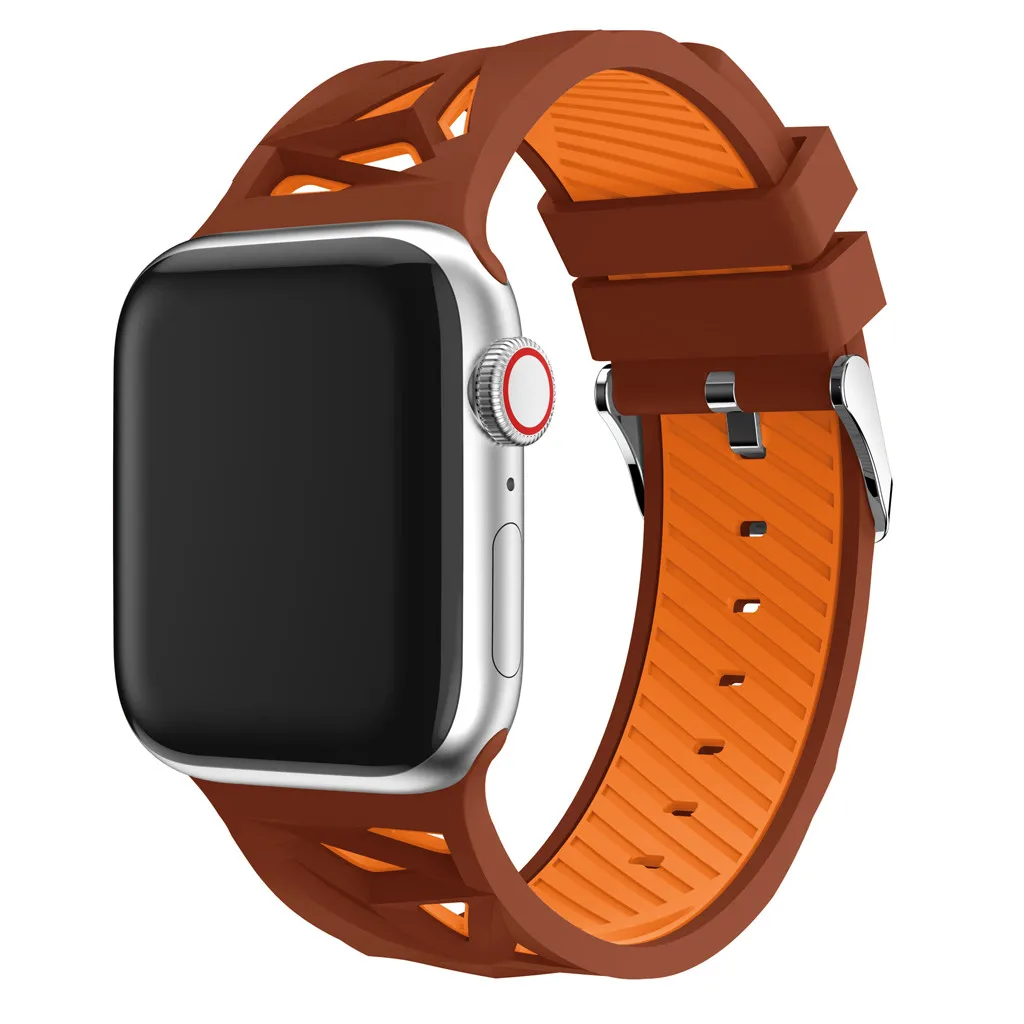 Новый модный спортивный силиконовый браслет ремешок для Apple Watch 4/3/2/1 38/40