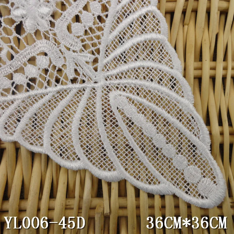 Новый U-образный кружевной воротник маленькие волнистые молочно-белые вышитые