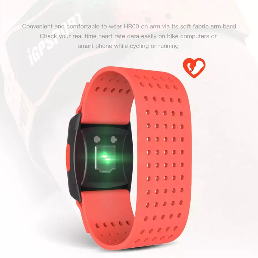 IGPSPORT HR 60 Велоспорт велокомпьютер пульсометр ANT+ BLE подключения смартфона IPX7 Перезаряжаемые Спорт Сенсор оборудования