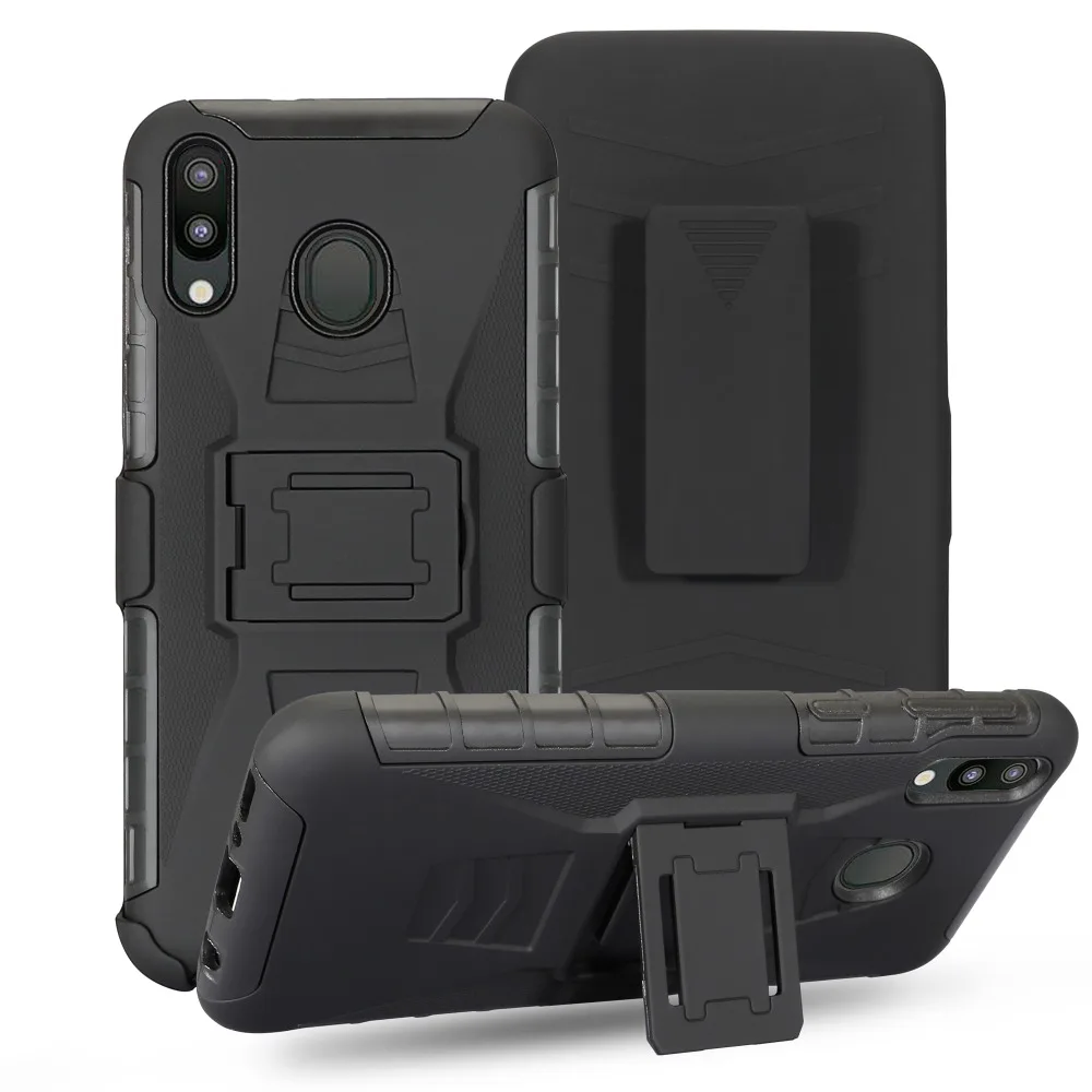 Черный гибридный защитный чехол для Galaxy M10 M20 M30 + Зажим ремня A10 A20 A30 A40 A50 A60 A70 |