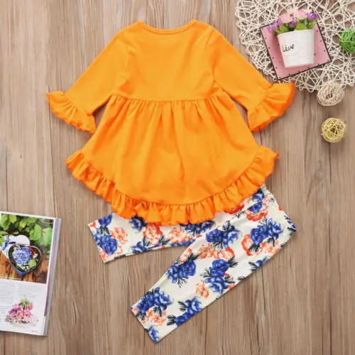 Милый комплект одежды для детей модные многослойные топы маленьких девочек