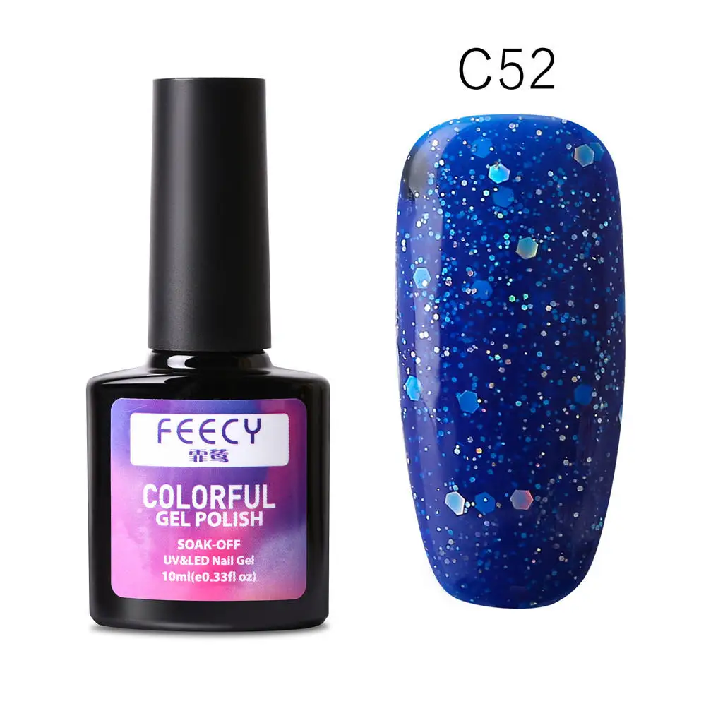 Feecy C52 Gel Nail Polish Soak Off UV LED Gel Varnish Wipe Top Coat Color Nail Gel Polish DIY Nail Art Lacquer Manicure Nail Art Tool - Цвет: Feecy C52