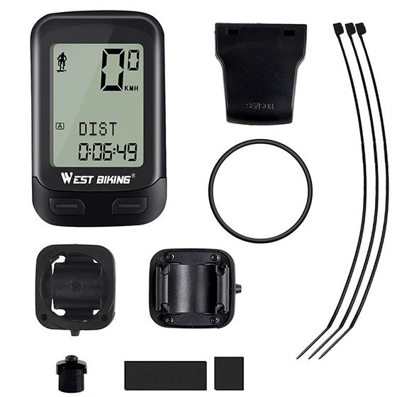 Classic Wireless WEST BIKING велосипедный компьютер Водонепроницаемый 5 Язык велосипед Беспроводной секундомер MTB велосипед светодиодный Экран Велоспорт одометр спидометр велосипедный компьютер - Цвет: Classic Wireless