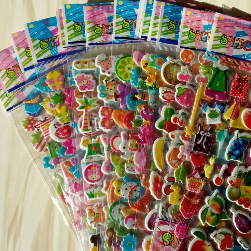 10 шт./лот разные стили 3D наклейки модные брендовые Детские игрушки Мультяшные