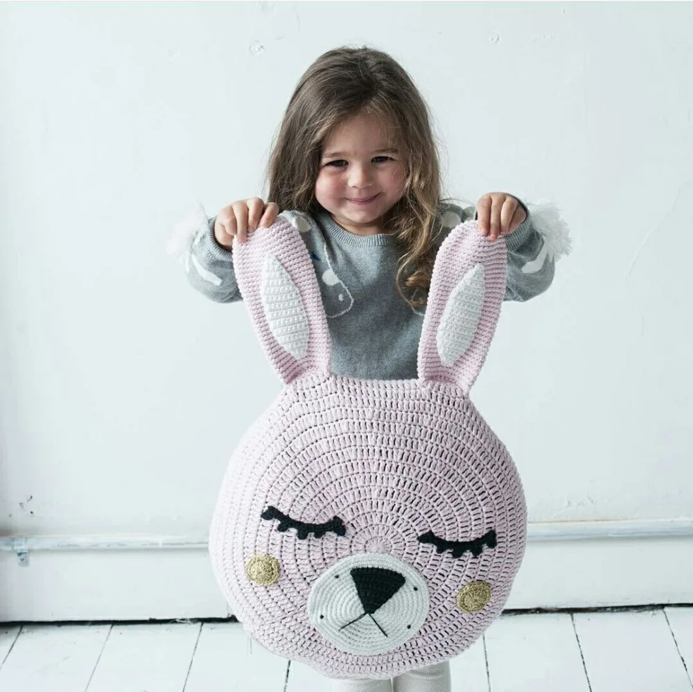 Декоративные подушки подушка для сиденья мультяшный вязаный медведь кролик 3D