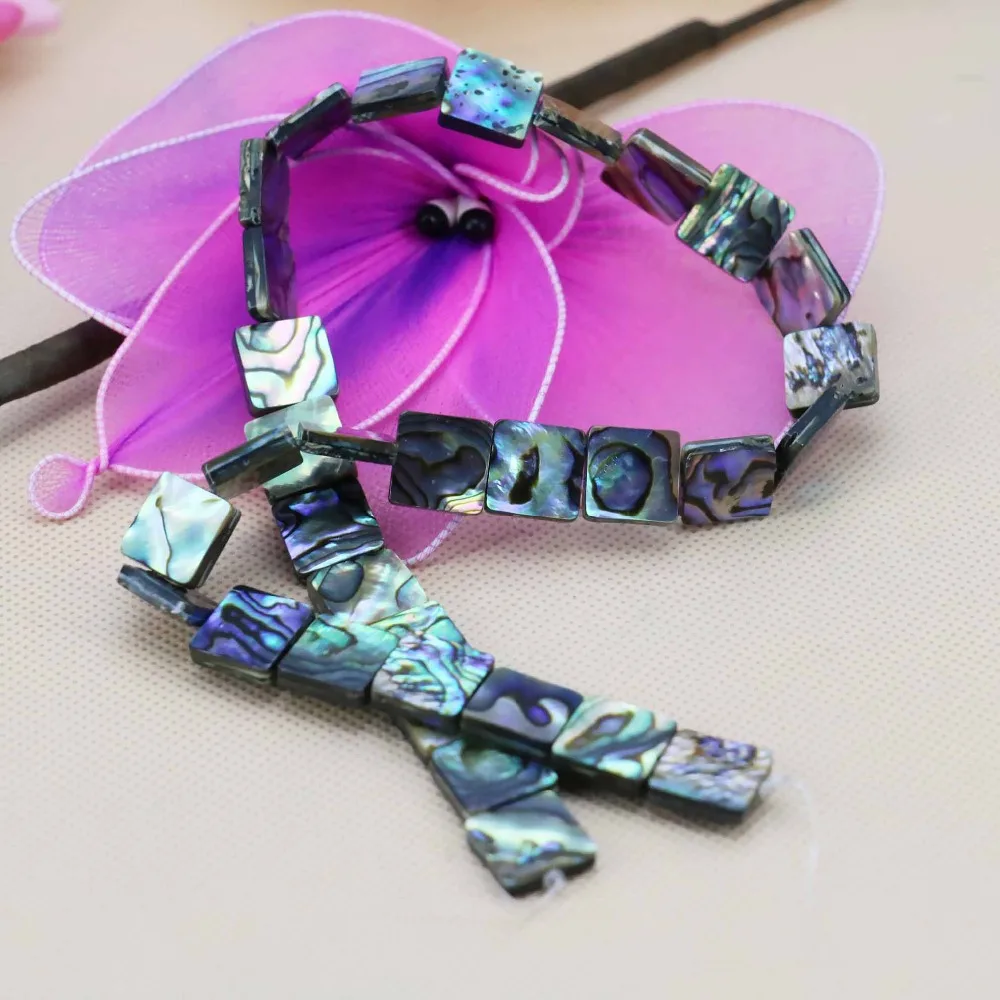 Популярные Квадратные бусины 12 мм 16 дюймов россыпью из натуральной морской кожи