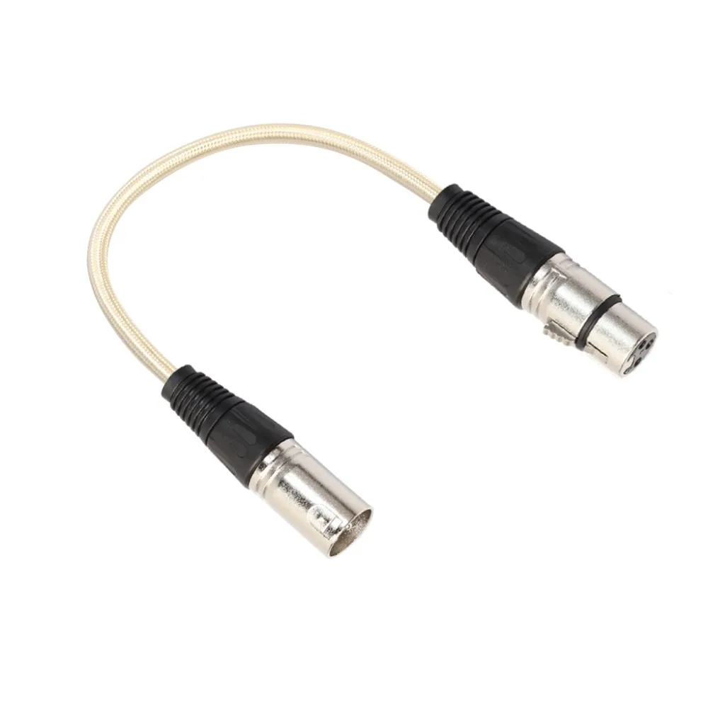 1m3m5m10mNylon чистая Золотая цветная 3Pin XLR кабель для мужчин Женский балансный
