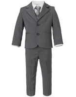 2017 notch lapel boy suit custom made single breasted grey kid suits boy wedding suit boys formal wear suit jacketpantsv