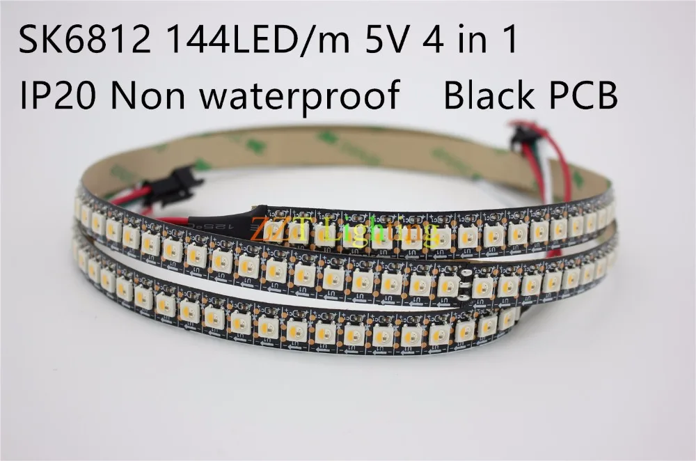 1 м/5 м SK6812 (аналогичный ws2812b) RGBW RGBNW WW 4 в 30/60/144 светодиодов/pixles/m Индивидуальная