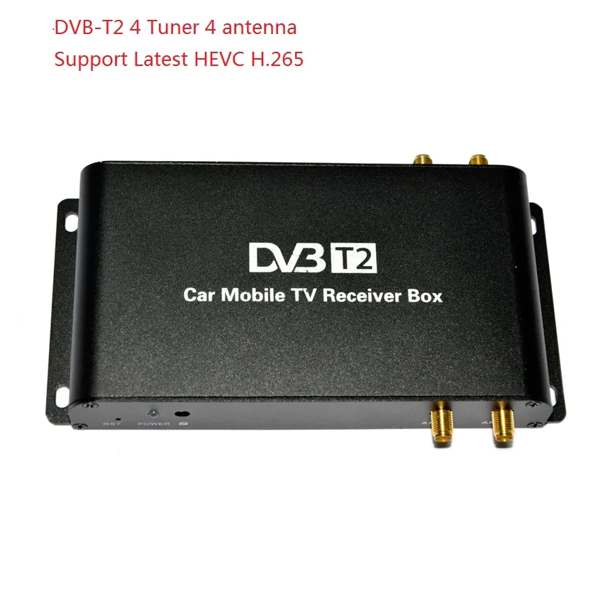 Автомобильный тв ресивер h.265 HEVC 4 тюнера антенны 150 ~ 200 км/ч|dvb-t2 h.265|tv receivercar dvb-t2 |