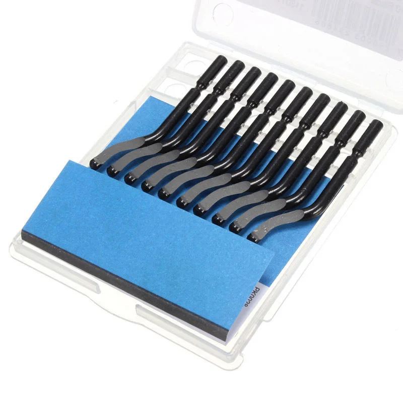 UK 2018 NB1100 Burr Handle with 10 BS1010 Blades Deburrer Deburring Tools Kit