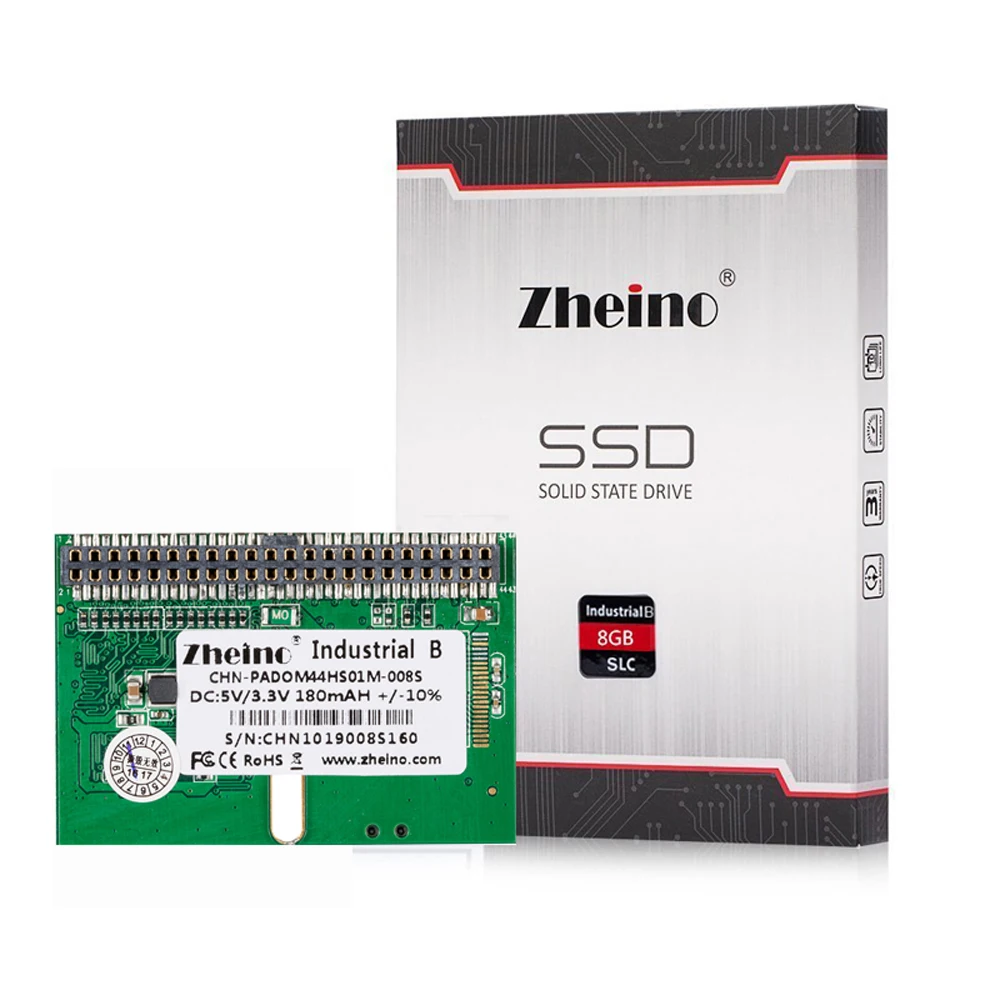 Новый Zheino DOM 44PIN SSD IDE/PATA SLC 8GB горизонтальная розетка промышленный диск на модуль