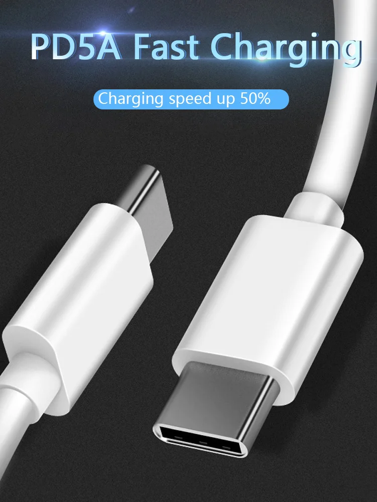 USB 3,1-USB C кабель PD 5A кабель для быстрой зарядки type c для Macbook pro samsung S9 S10 huawei mate 20 P30 PRO type c для освещения