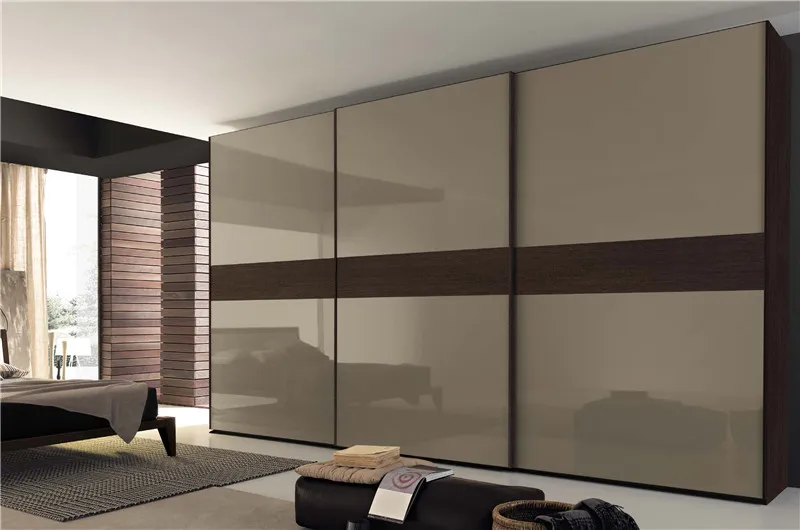 Современная раздвижная дверь для гардероба Белая лакированная ДВЕРЬ