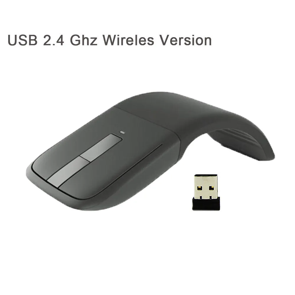 Wireless Version Bluetooth складная мышь для microsoft Arc сенсорная беспроводная мышь Складная 1200 dpi оптическая мышь портативная дорожная ультра тонкая Mause - Цвет: Wireless Version