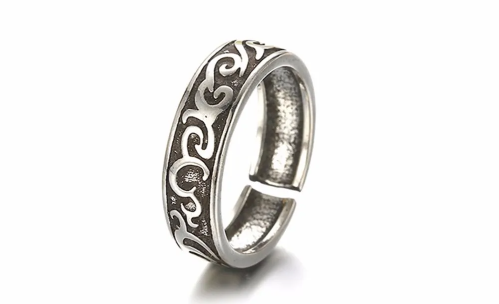 Kinitial ретро цветочные кольца ювелирные изделия модельер открытие кольцо Круглый