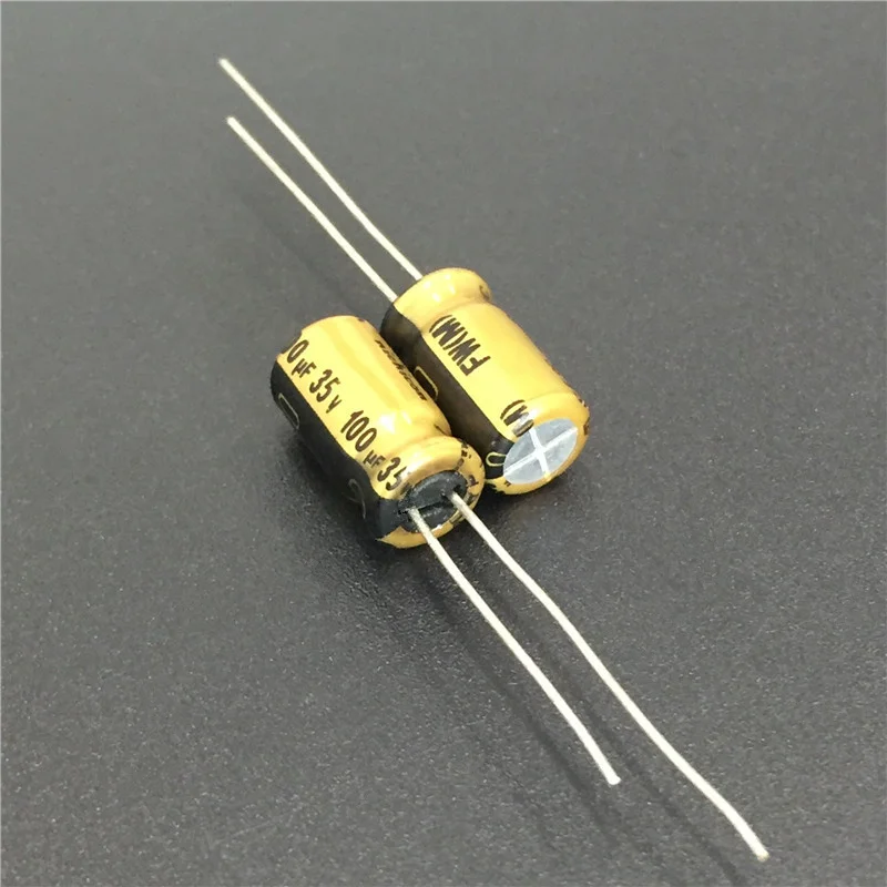 10 шт 100 мкФ 35 V NICHICON серии FW 6 3x11 мм 35V100uF HiFi аудио конденсатор|Конденсаторы| |