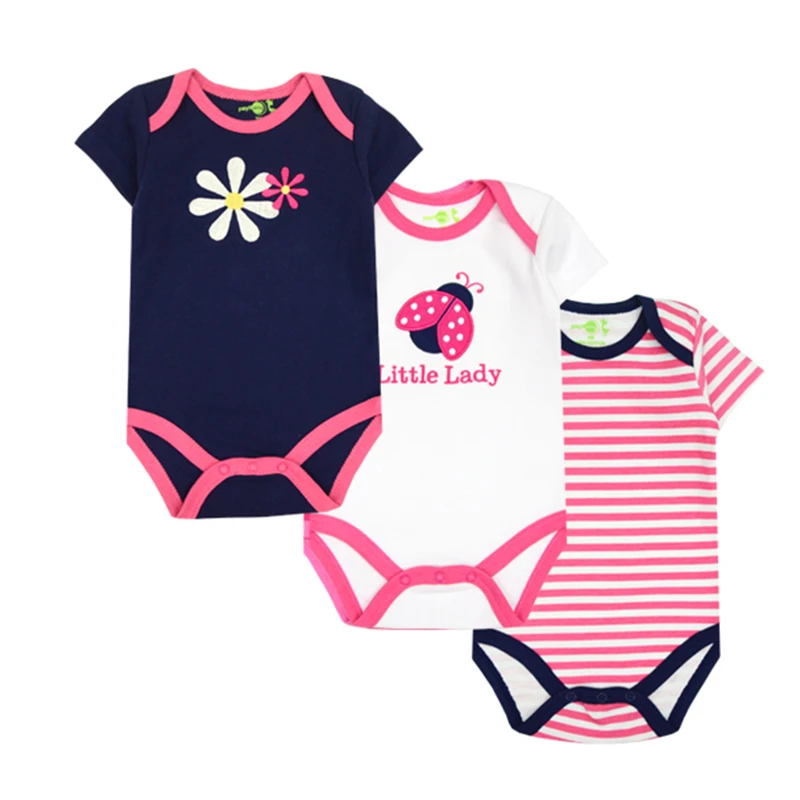 Детский комбинезон с коротким рукавом 3 шт./лот|baby wear|boy girl clothesbaby rompers |