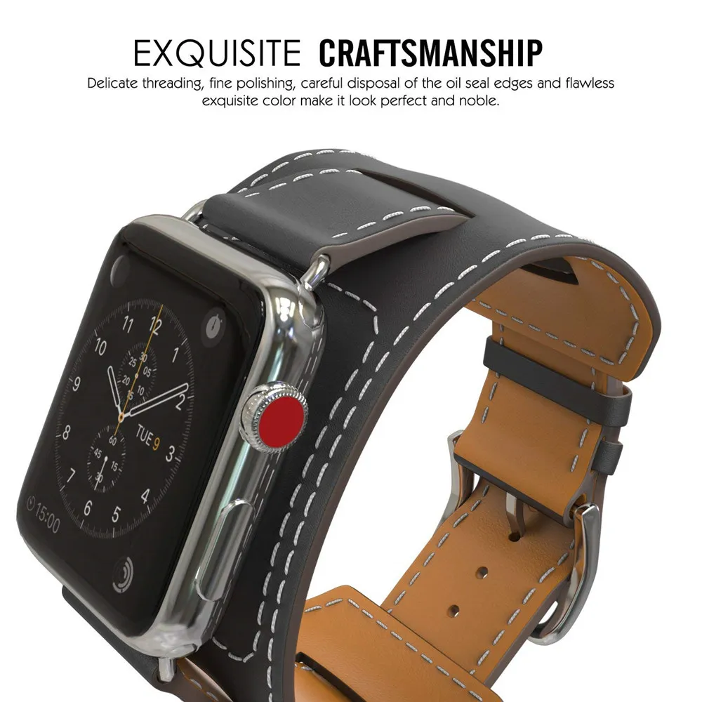 GXV для Apple Watch Series 4/2/1 Смарт-часы из натуральной кожи ремешок iWatch 44 мм 42 40 38 |