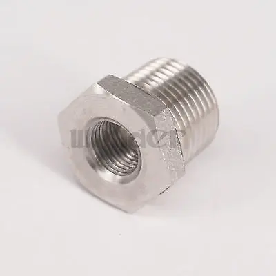 3/8 дюйма NPT штекер x 1/8 гнездо 304 из нержавеющей стали редукционная втулка кованый