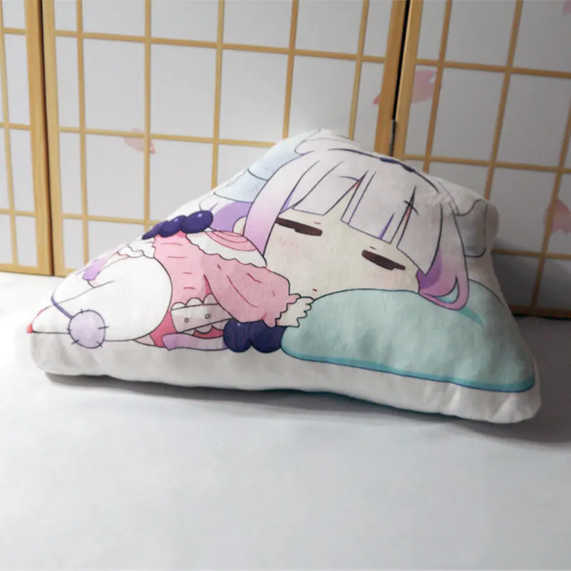 Kobayashi Сан Чи нет горничной Подушка дракона игрушка аниме KannaKamui короткие плюшевые мягкие милые куклы для девочек Двусторонняя Наволочка 50 см