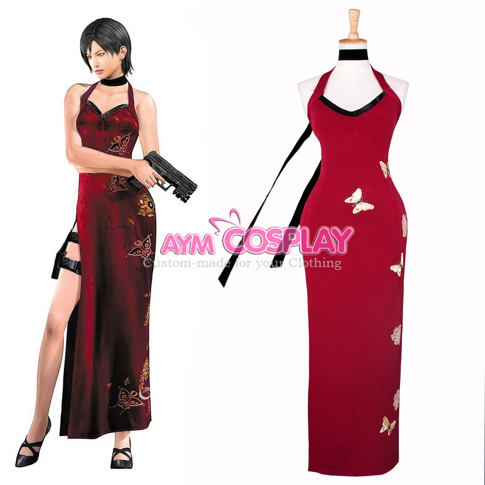 Resident Evil 5 Ада Вонг платье QIPAO фильм Сделанные на заказ [G837]|Спортивные костюмы| |