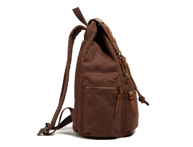 Кожаный рюкзак в стиле милитари Винтажный Мужской школьная сумка для подростков