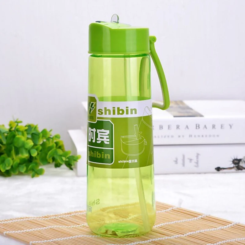 BPA Free Спортивная бутылка для воды с откидной соломой спортзала йоги гольфа