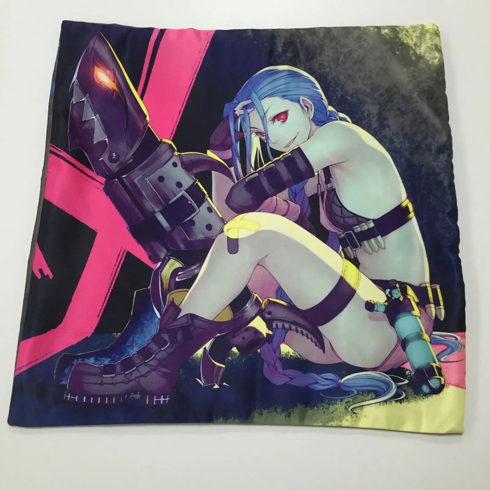 Новая игровая Лига Легенд Jinx две боковые наволочки обнимая диванная Подушка Обложка косплей подарок 249