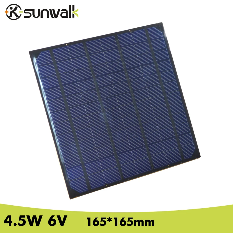 Солнечная панель SUNWALK 4 5 Вт 165 мА 6 в для самостоятельной сборки и обучения * мм|cell