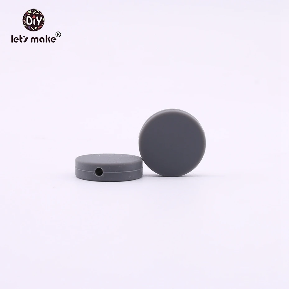 Let's make-rebanada de silicona Rosa 20 piezas 20mm, platillo para masticar, cuentas sueltas, fabricaci&oacute;n de collar de lactancia, accesorios de joyer&iacute;a, mordedor para beb&eacute;-4