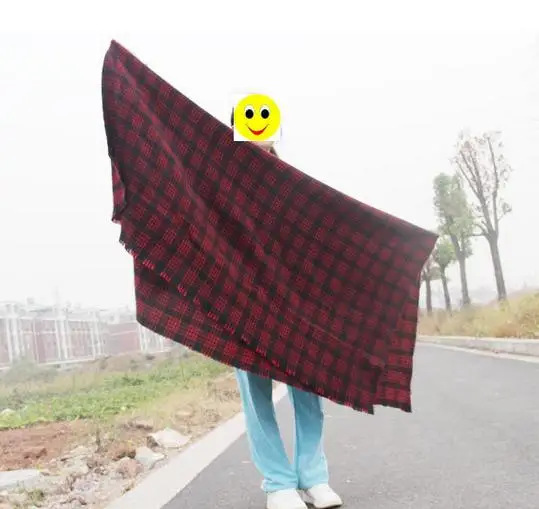 Модный женский мягкий теплый шарф зимний с кружевным принтом теплая накидка