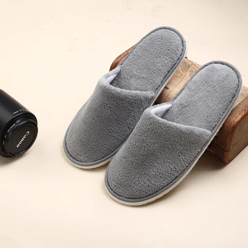 close gray 10 пар одноразовых тапочек; мужские тапочки для гостиницы; одноразовые домашние тапки для отеля; Клубные тапки для салона красоты - Цвет: close gray