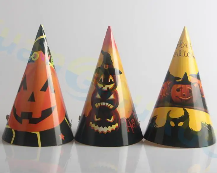 

420pcs Halloween decoration kid Bat pumpkin spider ghost Cartoon Paper hat cap Easter party home bar props supplies Children toy