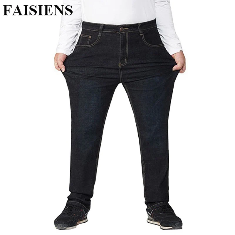 

FAISIENS Men Plus Big Size Jeans Pants 6XL 7XL 8XL 9XL 10XL Casual Large44 46 48 50 52 Elasticity Summer Classic New Long Pants