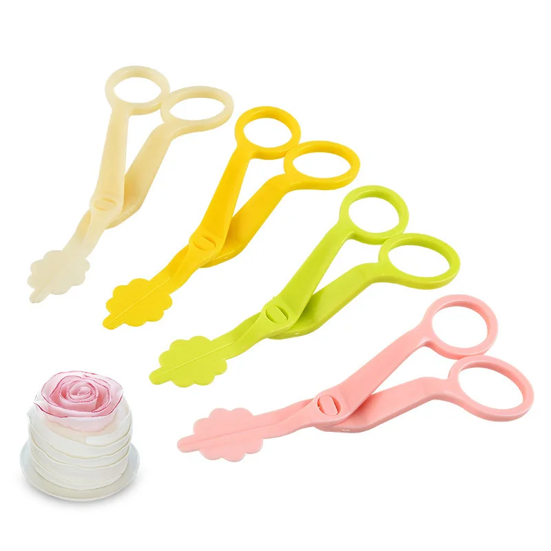 2019 New Colorful Piping Flower Scissors Safety Rose Decor Lifter Fondant Cake Decorating Tray Cream Transfer Baking Pastry Tool | Дом и сад