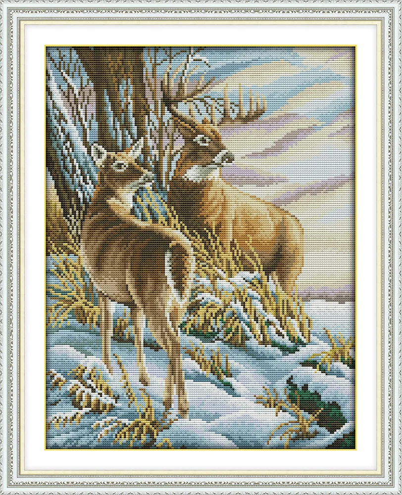 Joy Sunday Deer DMC Счетный Китайский Набор для вышивания крестиком Набор для вышивания рукоделие