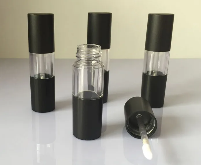 2017 Новое Прибытие 200 шт. 5 мл Пустой Помада Трубы Черный Гигиеническая трубки