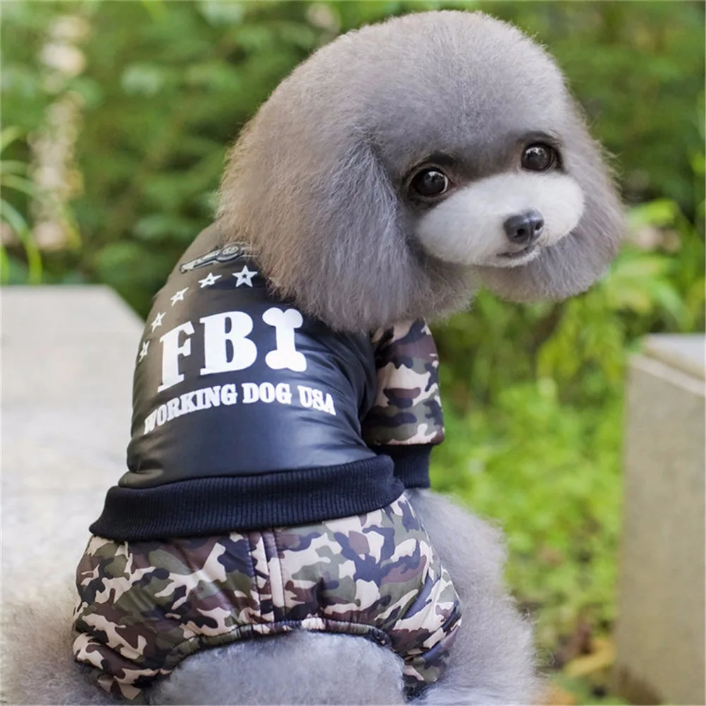 Костюм для животных FBI двойной утолщение Камуфляжный костюм комбинезон зимнее