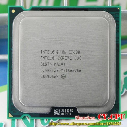 Процессор Intel Core 2 Duo E7600 CPU (3 0 ГГц/3 м/1066 ГГц) Socket 775 бесплатная доставка|socket 478