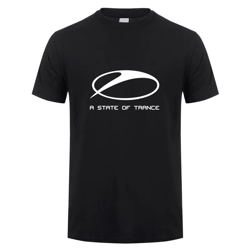 Black Летняя футболка Armin Van Buuren A State Of Trance, мужские Модные футболки с коротким рукавом, хлопок, круглый вырез, музыка, DJ, футболка, DS-025 - Цвет: Black
