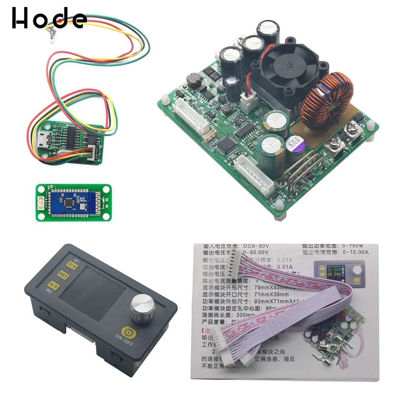 DPS5015 + USB BT ЖК Вольтметр 50 в 15 а тестер напряжения тока понижающий программируемый